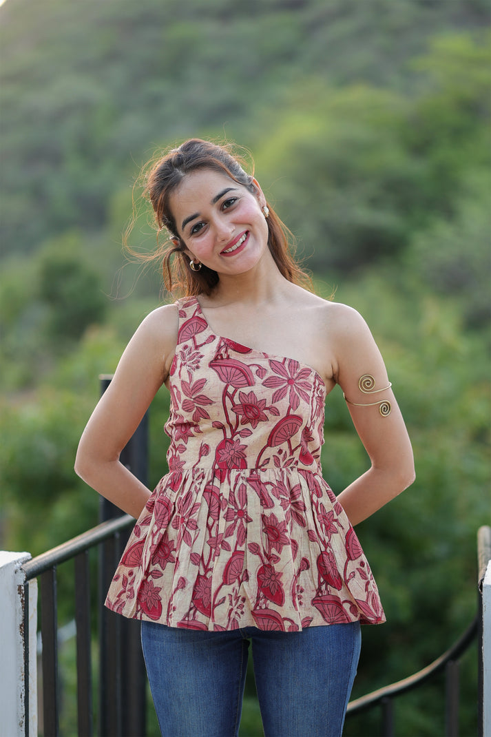 Mrinal One Shoulder Top for Women