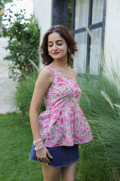 Gulnaar One Shoulder Top