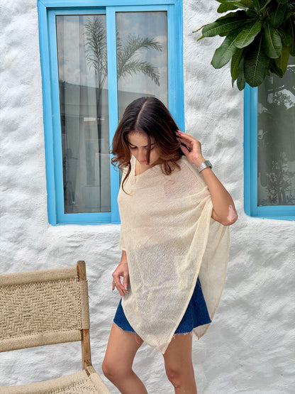 Aira cover up top - off white