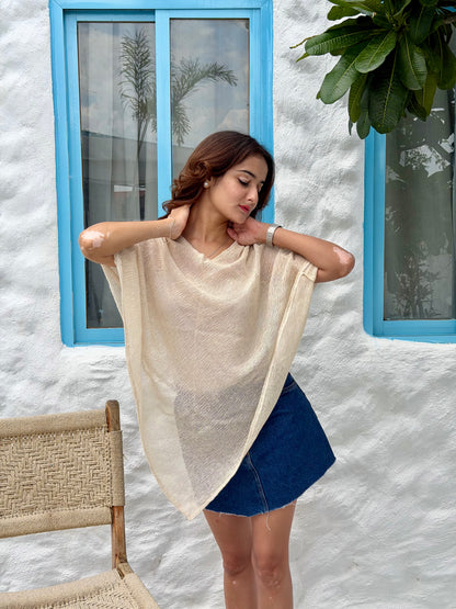 Aira cover up top - off white