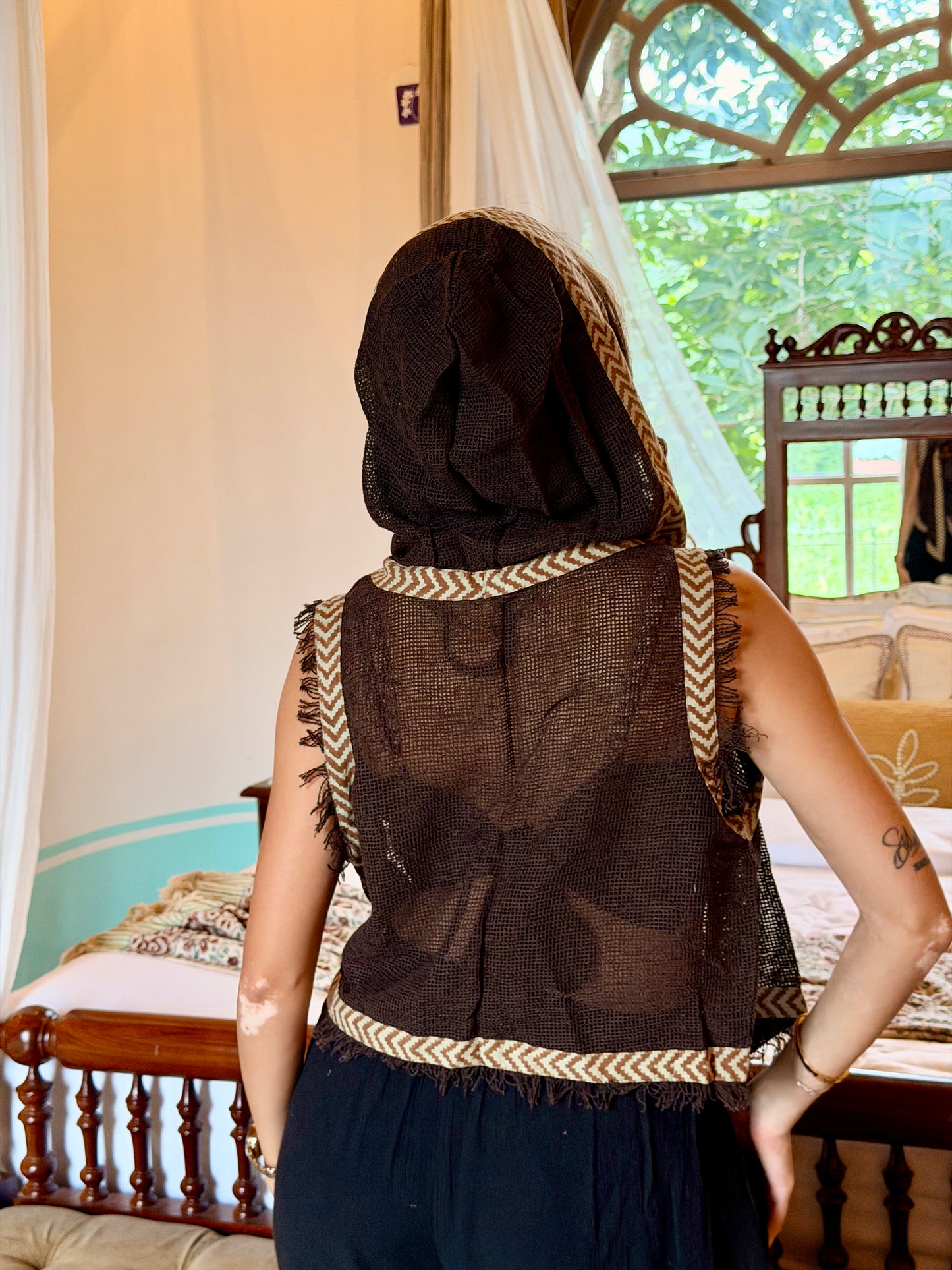Aira hooded jacket - brown