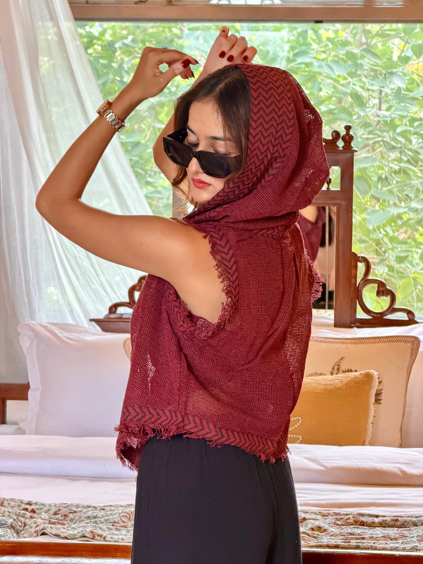 Aira hooded jacket - wine
