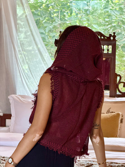 Aira hooded jacket - wine