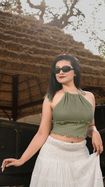 Smoky mint halter top