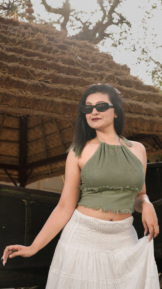 Smoky mint halter top